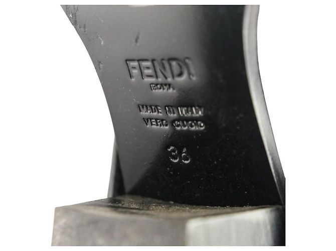 Fendi Minerva Lederstiefel Schwarz - Ansicht 13