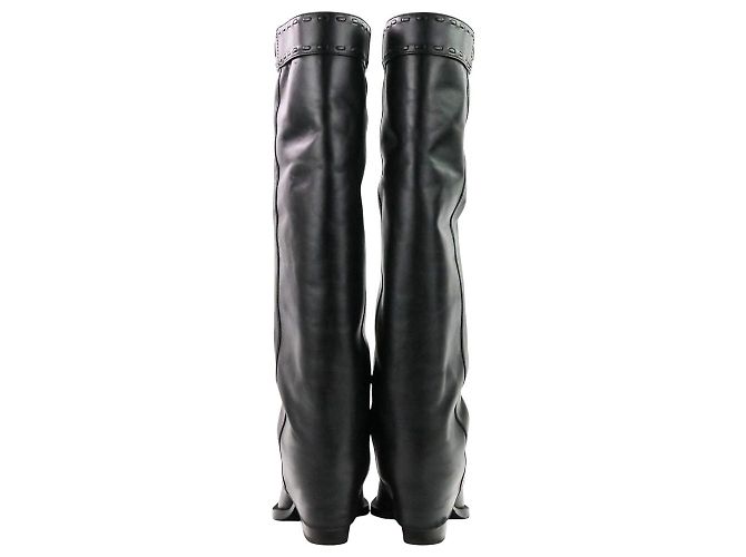 Fendi Minerva Lederstiefel Schwarz - Ansicht 5