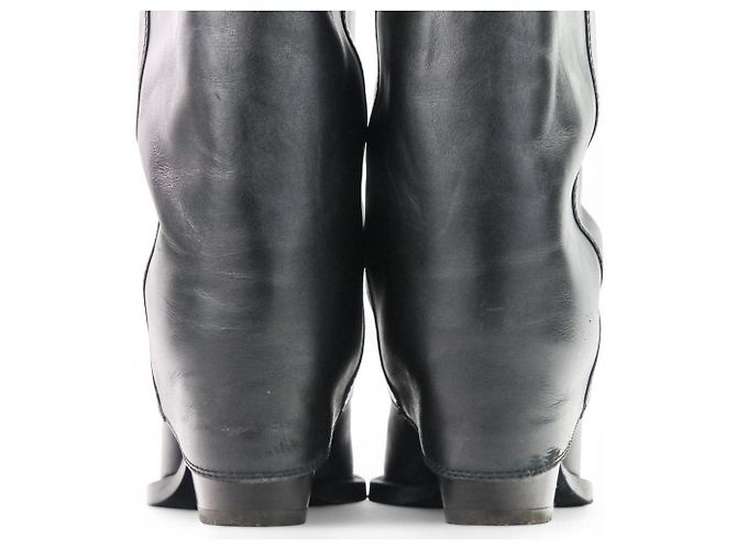Fendi Minerva Lederstiefel Schwarz - Ansicht 6