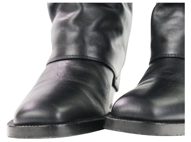Fendi Minerva Lederstiefel Schwarz - Ansicht 9