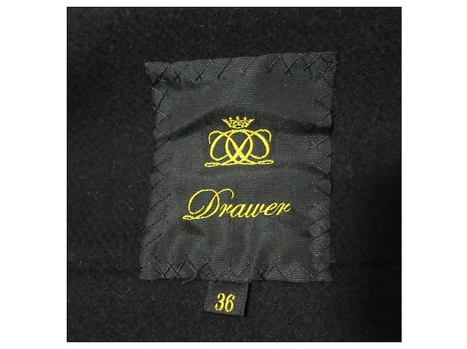 Autre Marque Abrigo Duffle de lana Melton Drawer Negro - vista 3