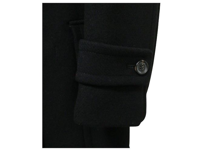 Autre Marque Abrigo Duffle de lana Melton Drawer Negro - vista 6