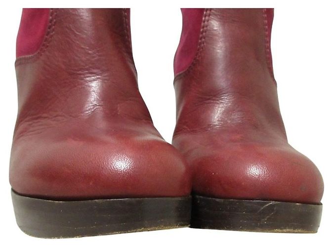 Chloé Botas largas de cuero gamuza Chloe Castaño Burdeos - vista 6