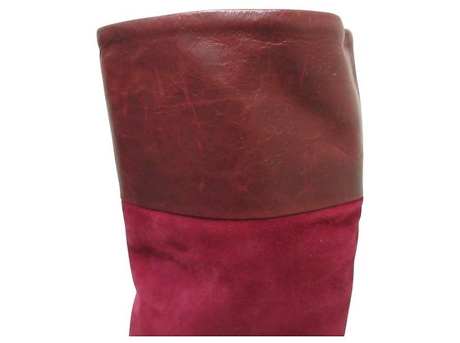 Chloé Botas largas de cuero gamuza Chloe Castaño Burdeos - vista 8