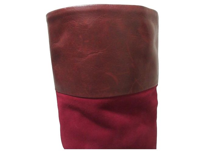 Chloé Botas largas de cuero gamuza Chloe Castaño Burdeos - vista 9