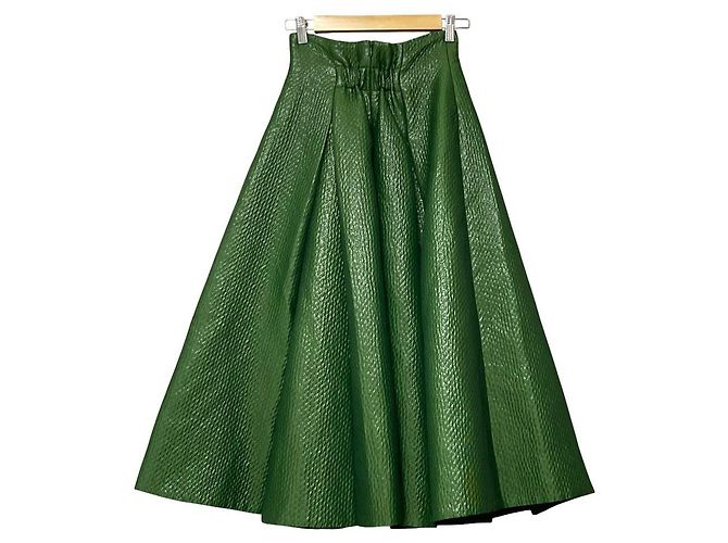 Autre Marque Falda acampanada FRAY I.D Lame JQ Verde - vista 2