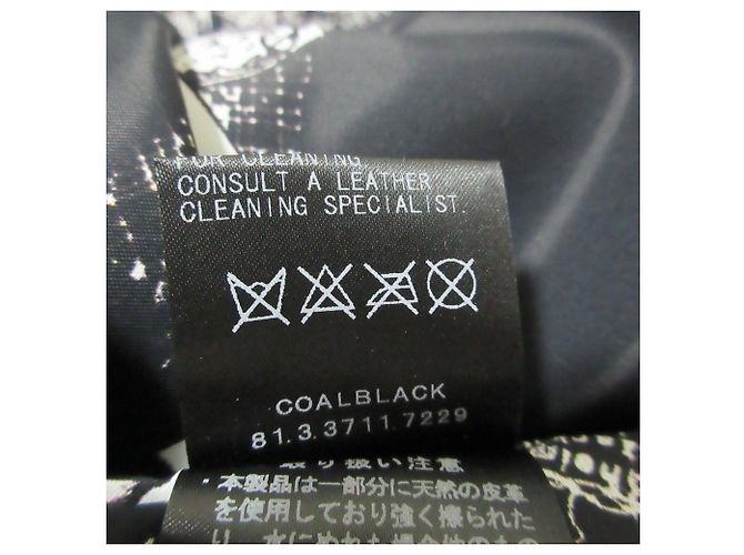 Autre Marque Chaqueta de Plumas de Cuero Coal Black Negro Blanco - vista 11