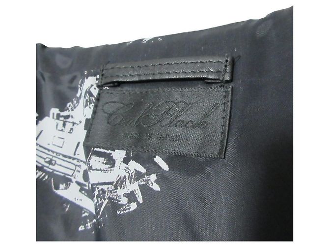 Autre Marque Chaqueta de Plumas de Cuero Coal Black Negro Blanco - vista 3