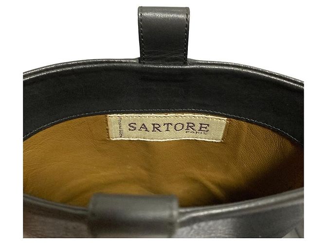 Autre Marque Sartore Leder-Wildleder-Stiefel Schwarz - Ansicht 11