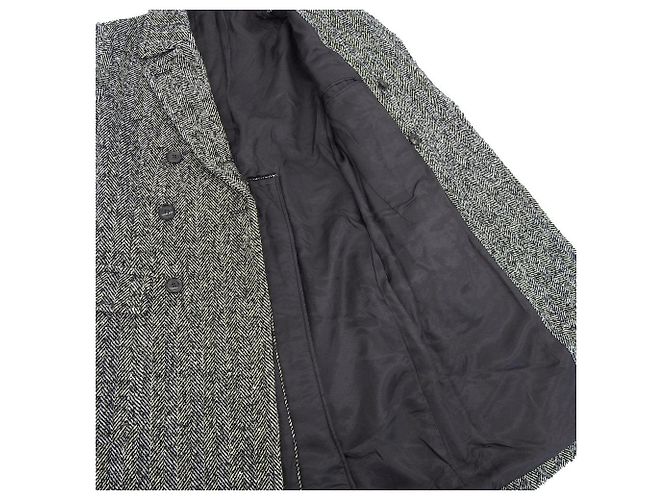 Autre Marque Abrigo Chester de lana con espiga ESTNATION Negro - vista 4