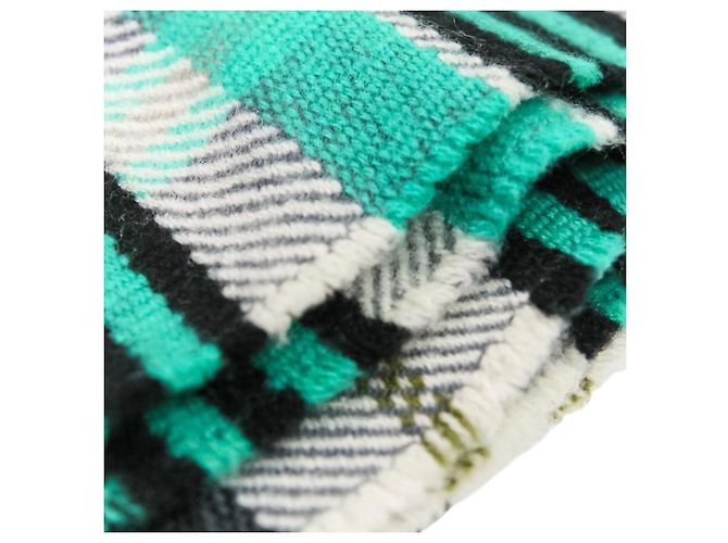 Hermès Hermes Stola Sciarpa Grande in Cashmere Verde - vista 8