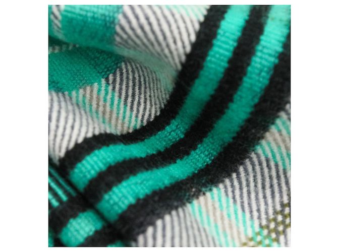 Hermès Hermes Stola Sciarpa Grande in Cashmere Verde - vista 9