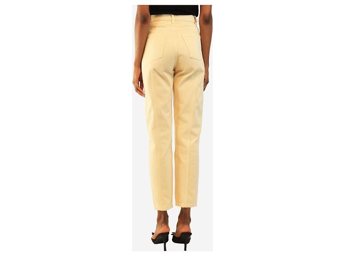 Sandro Vaqueros de talle alto amarillo mantequilla - size UK 6 - vista 3