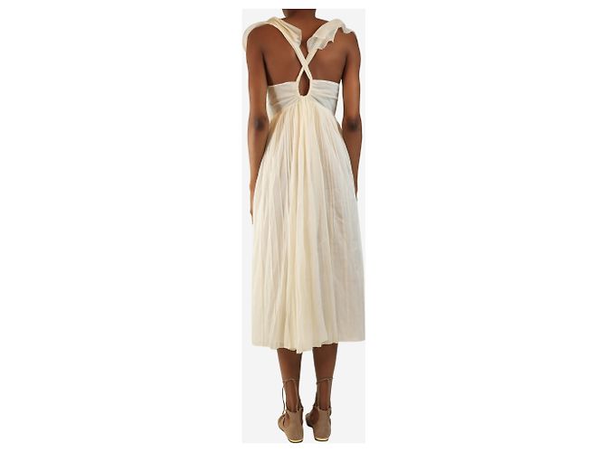 Autre Marque Donna Midi-Kleid weiß - Größe UK 6 - Ansicht 2