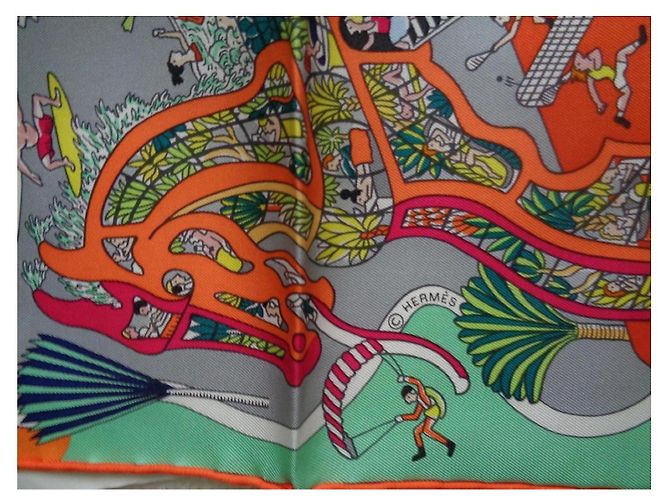 Sciarpa di seta Hermès Carré 90 Esposizione Universale Multicolore - vista 5