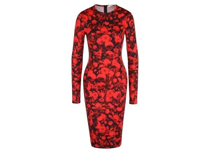 Vestido con estampado de rosas rojas de Givenchy - vista 3