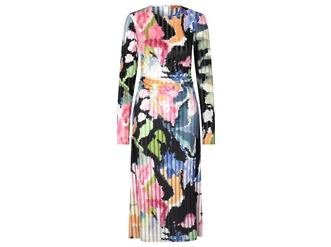 Autre Marque Stine Goya Blackley Blumenstreifen Samtkleid Mehrfarben - Ansicht 3