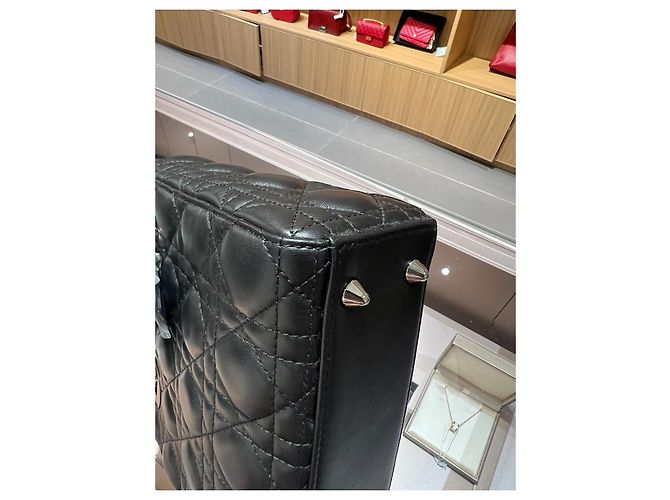 Borsa Lady Dior Dior in pelle di agnello nera Nero - vista 10