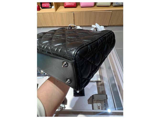Borsa Lady Dior Dior in pelle di agnello nera Nero - vista 11