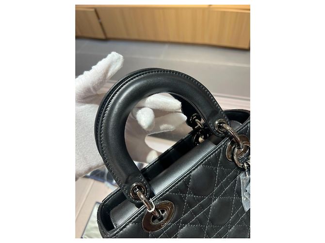 Borsa Lady Dior Dior in pelle di agnello nera Nero - vista 15