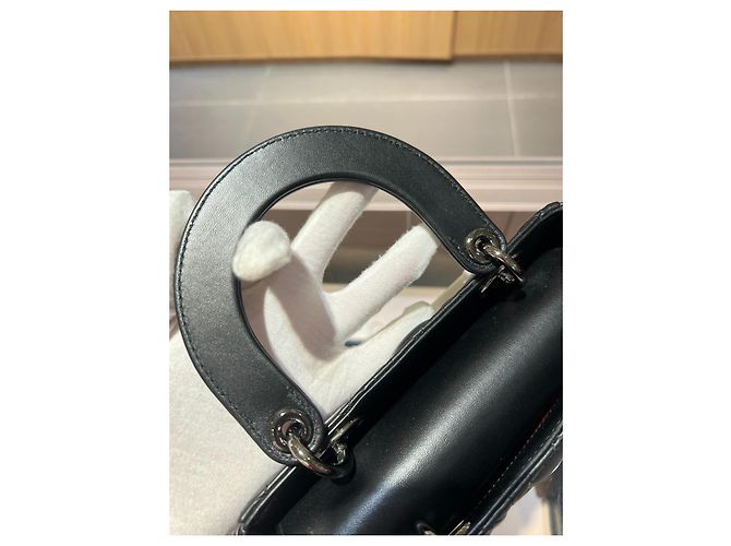 Borsa Lady Dior Dior in pelle di agnello nera Nero - vista 16