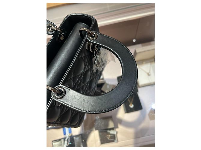 Borsa Lady Dior Dior in pelle di agnello nera Nero - vista 18
