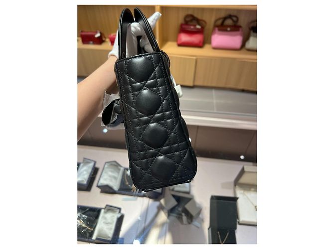 Borsa Lady Dior Dior in pelle di agnello nera Nero - vista 20