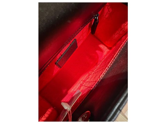 Borsa Lady Dior Dior in pelle di agnello nera Nero - vista 7