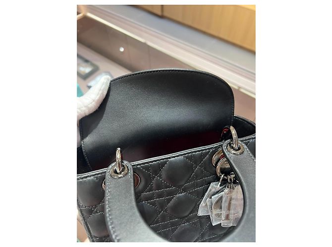 Borsa Lady Dior Dior in pelle di agnello nera Nero - vista 8