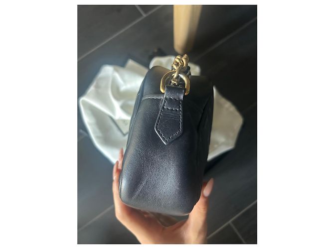 Borsa Gucci Marmont Camera Bag in pelle nera Nero - vista 18