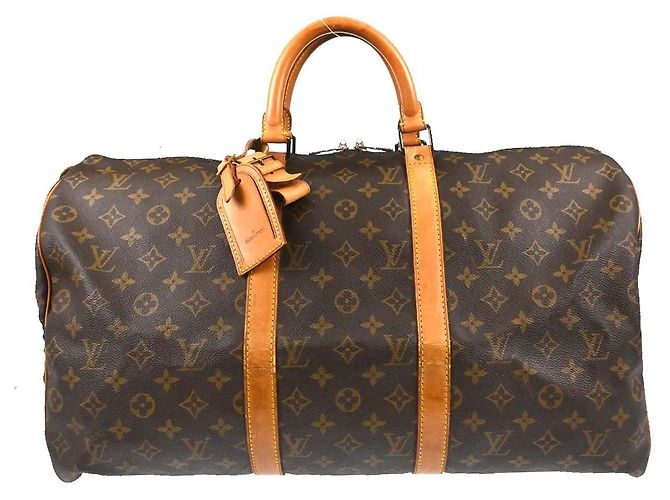 Louis Vuitton Keepall Canvas 50 Marrone - vista 2