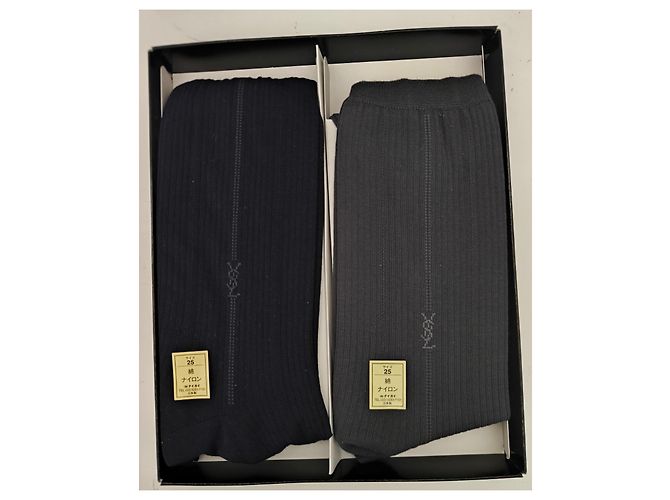 Yves Saint Laurent - Set 2 paia di calze Nero Grigio - vista 3