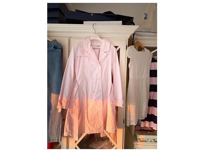 Christian Dior Trench in cotone rosa - vista 4