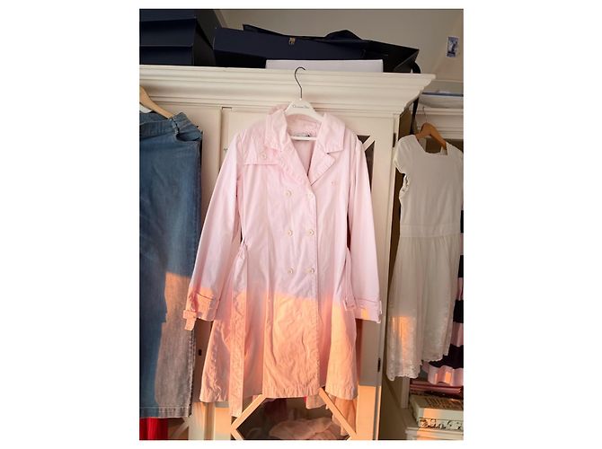 Christian Dior Trench in cotone rosa - vista 6