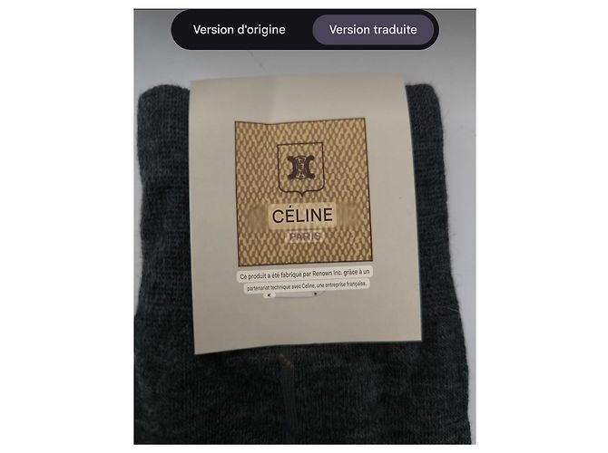 Céline Par de Calcetines Grises con Caja - vista 10