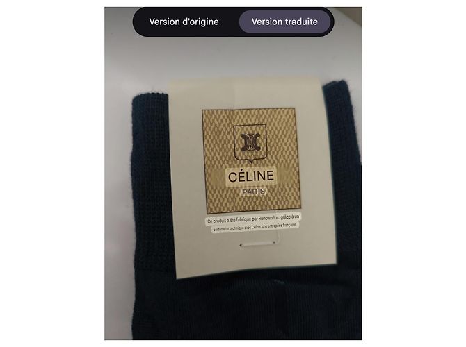 Céline Calcetines Azul Marino - vista 5