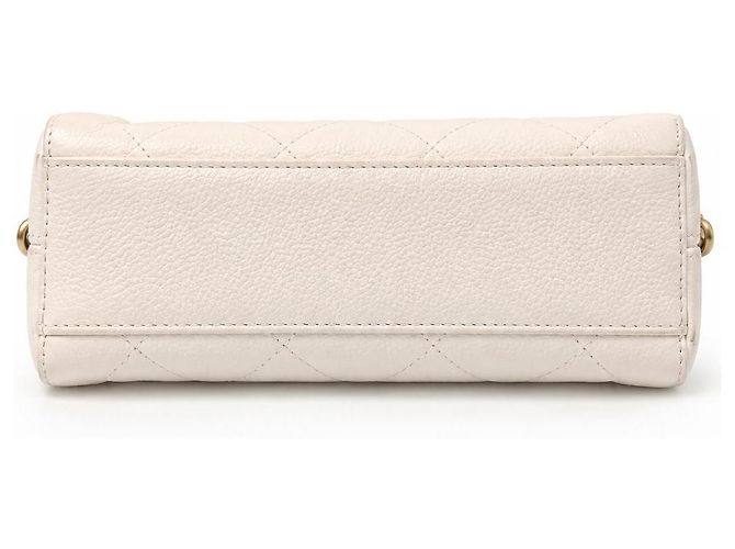 Borsa Chanel Vanity in pelle bianca Bianco - vista 3