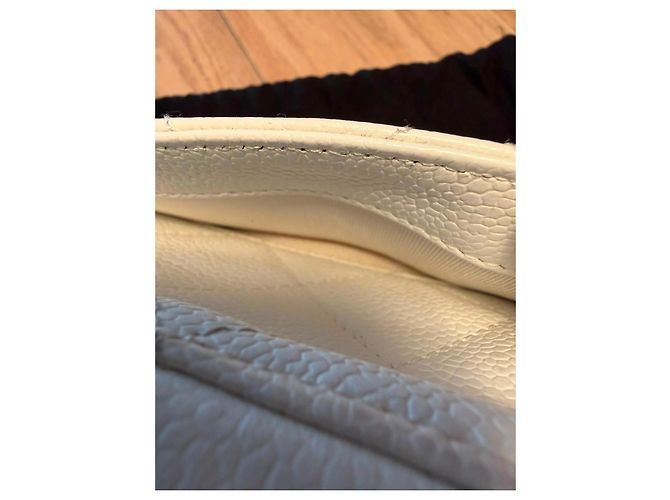 Borsa Chanel Vanity in pelle bianca Bianco - vista 4