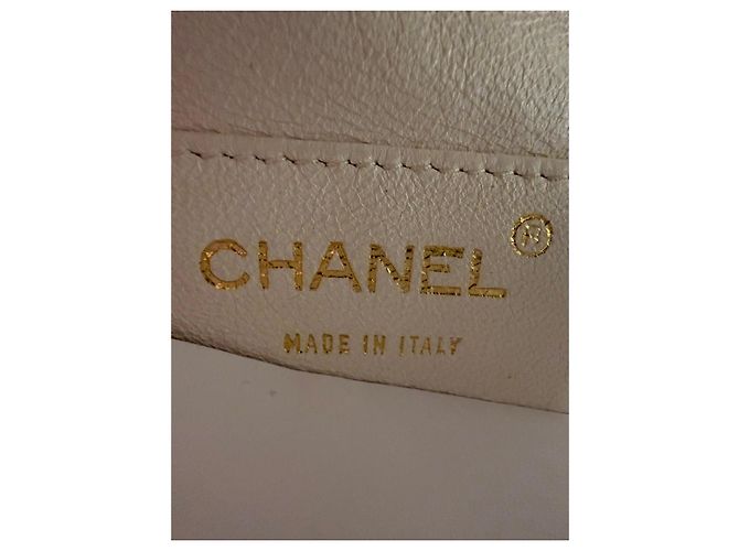 Borsa Chanel Vanity in pelle bianca Bianco - vista 5