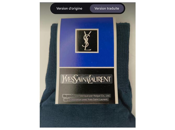 Calcetines Yves Saint Laurent azul marino - vista 9