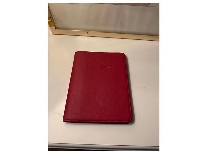 Manolo Blahnik Red Leather Notebook Dark red - view 10