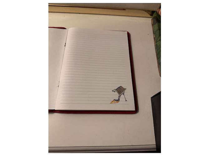 Manolo Blahnik Red Leather Notebook Dark red - view 7