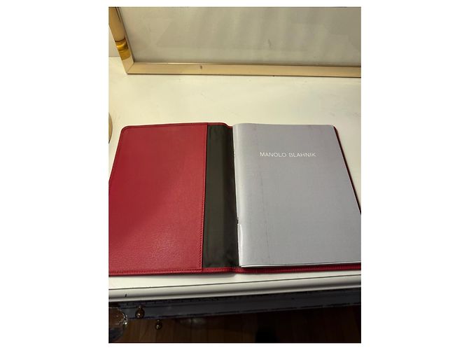 Manolo Blahnik Red Leather Notebook Dark red - view 8