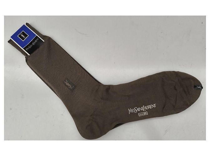 Yves Saint Laurent Baumwollsocken Khaki Braun - Ansicht 2