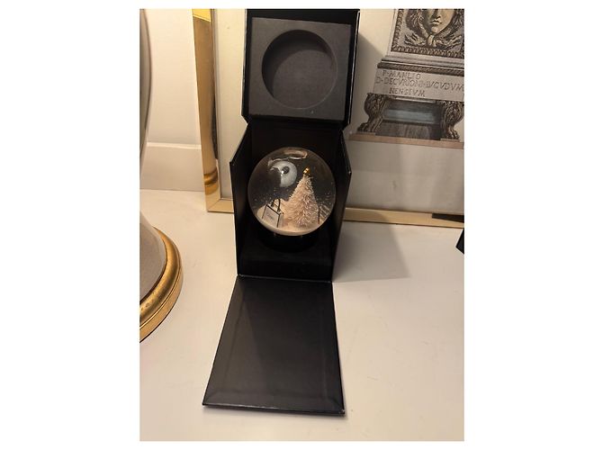 Chanel Christmas Snow Globe with Original Box Black White Beige - view 2
