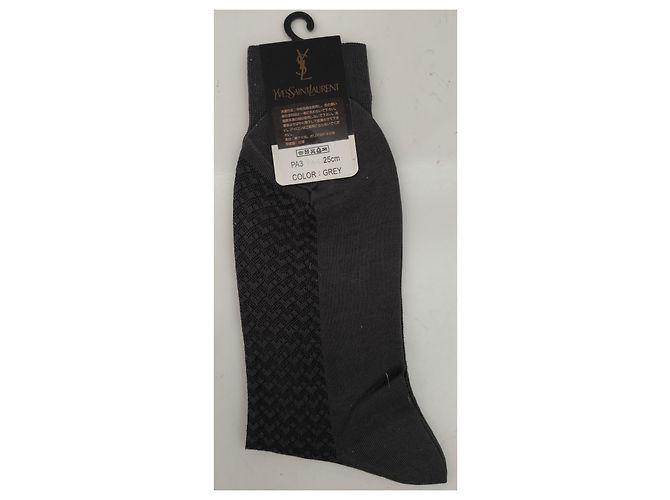 Yves Saint Laurent Socken Paar Grau Gemustert - Ansicht 3