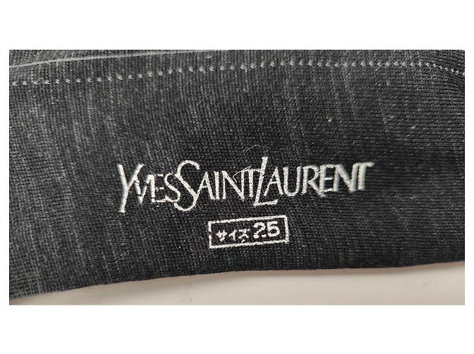 Yves Saint Laurent Gestreifte Socken Paar Anthrazitgrau - Ansicht 3
