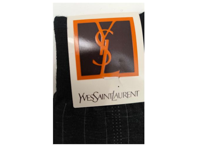 Yves Saint Laurent Gestreifte Socken Paar Anthrazitgrau - Ansicht 4