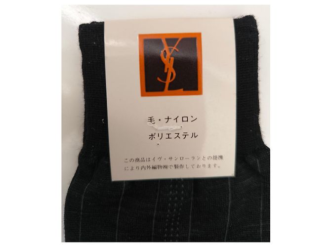 Yves Saint Laurent Gestreifte Socken Paar Anthrazitgrau - Ansicht 5