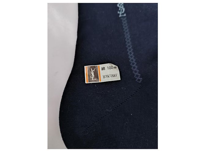 Yves Saint Laurent Baumwollsocken Marineblau - Ansicht 6